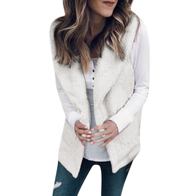 Toponeto Women Casual Sleeveless Solid Stand Warm Wool Pockets Cardigan Coat Outwear
Toponeto Women Casual Sleeveless Solid Stand Warm Wool Pockets Cardigan Coat Outwear
