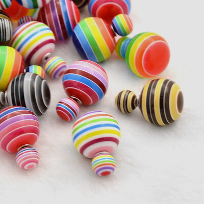 Striped Resin Beaded Ball Ear Studs with Steel Pins Mixed Color 215x7516mm Pin 07mm
Striped Resin Beaded Ball Ear Studs with Steel Pins Mixed Color 215x7516mm Pin 07mm