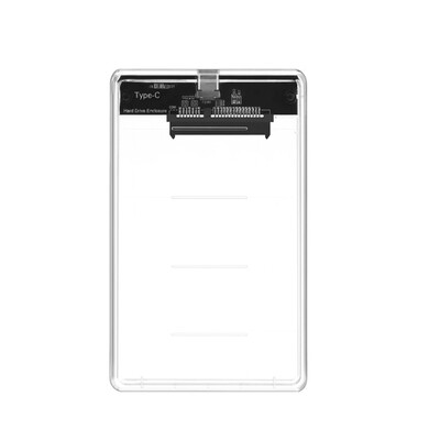 TransparentBlack 25 inch HDD SSD Case Sata to Type-c USB 31 Adapter Free 5 Gbps Box Hard Drive Enclosure Support 2TB UASP Proto
TransparentBlack 25 inch HDD SSD Case Sata to Type-c USB 31 Adapter Free 5 Gbps Box Hard Drive Enclosure Support 2TB UASP Proto