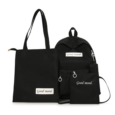 Double shoulder bag female four-piece schoolbag female Korean version of campus style high school students junior high school canv
Double shoulder bag female four-piece schoolbag female Korean version of campus style high school students junior high school canv