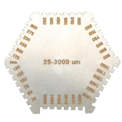 High Precision Stainless Steel Hexagonal Wet Film Comb Wet Film Thickness Gauge