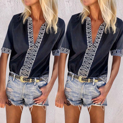Starmoon Fashion Womens National Style Beach Sunscreen Short Sleeves Print Top Blouse
Starmoon Fashion Womens National Style Beach Sunscreen Short Sleeves Print Top Blouse