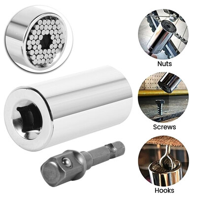 7-19mm Magical Grip Universal Gator Socket Adapter with Power Drill Adapter Tool
7-19mm Magical Grip Universal Gator Socket Adapter with Power Drill Adapter Tool