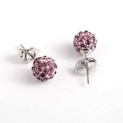Polymer Clay Rhinestone Ball Stud Earrings with Steel Pins Light Amethyst 8mm Pin 08mm
Polymer Clay Rhinestone Ball Stud Earrings with Steel Pins Light Amethyst 8mm Pin 08mm
