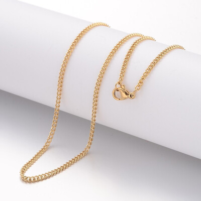 304 Stainless Steel Necklace Making Curb Chains with Lobster Clasps Golden 1772"450mm 22mm
304 Stainless Steel Necklace Making Curb Chains with Lobster Clasps Golden 1772"450mm 22mm