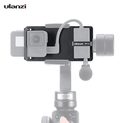 Ulanzi PT-6 Switch Mount Plate Vlog Plate with Mic Adapter for GoPro Hero 7 6 5 for DJI Moza Mini Zhiyun Smooth 4 Vimble 2 Phone
Ulanzi PT-6 Switch Mount Plate Vlog Plate with Mic Adapter for GoPro Hero 7 6 5 for DJI Moza Mini Zhiyun Smooth 4 Vimble 2 Phone