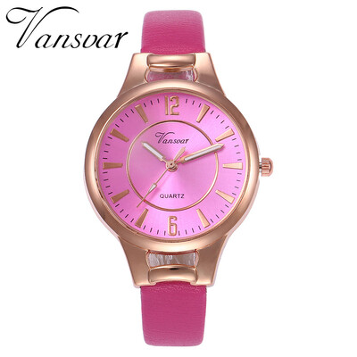 Vansvar Ladies Clock Quartz Wristwatches Reloj Casual Leather Thin Band Hours Watch Fashion Luxury Ladies Woman Watches 533
Vansvar Ladies Clock Quartz Wristwatches Reloj Casual Leather Thin Band Hours Watch Fashion Luxury Ladies Woman Watches 533