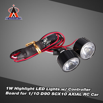 AUSTAR AX-006B 1W Highlight LED Lights W Controller Board for 110 Rock Crawler Traxxas Redcat AXIAL RC Car