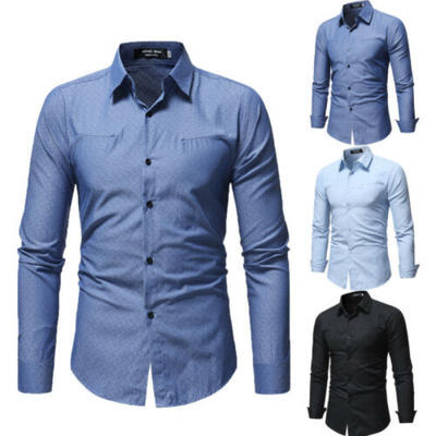 US Fashion Mens Slim Fit Shirt Long Sleeve Dress Shirts Casual Business Shirt
US Fashion Mens Slim Fit Shirt Long Sleeve Dress Shirts Casual Business Shirt