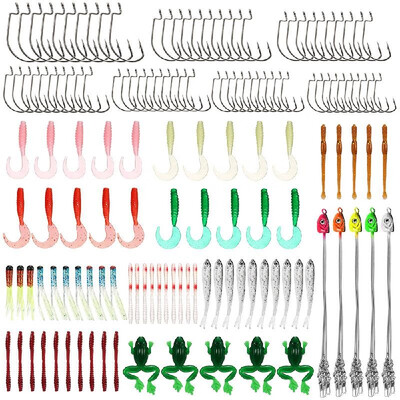 79pcs Fishing Tackle Set Artificial Soft Shrimp Lures Baits Hooks Umbrella Rigs with Tackle Box
79pcs Fishing Tackle Set Artificial Soft Shrimp Lures Baits Hooks Umbrella Rigs with Tackle Box