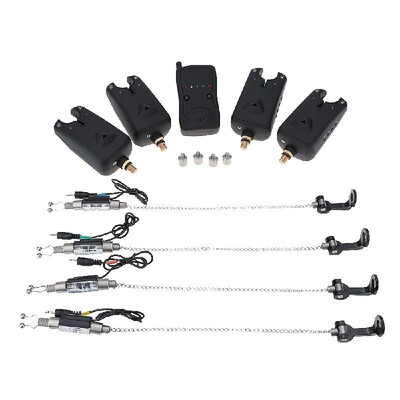 Wireless Digital Fishing LED Alarm Set Fish Alert 4 Fishing Bite Alarm 1 Receiver 4 Stainless Steel Chain Hanger Illuminated
Wireless Digital Fishing LED Alarm Set Fish Alert 4 Fishing Bite Alarm 1 Receiver 4 Stainless Steel Chain Hanger Illuminated