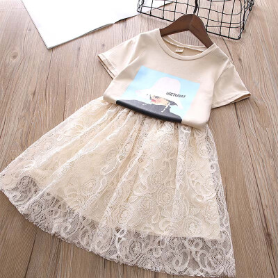 Children Girl 2 Pcs Lace Floral Skirts Set Short Sleeve Cartoon Print T-shirt Dress Skirt Casual Outfits
Children Girl 2 Pcs Lace Floral Skirts Set Short Sleeve Cartoon Print T-shirt Dress Skirt Casual Outfits