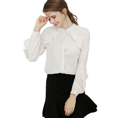White Shirt Office Ladies Fashion Butterfly Long Sleeve Slim Work Blouses Stand Collar Causal Chiffon Top Female Shirt
White Shirt Office Ladies Fashion Butterfly Long Sleeve Slim Work Blouses Stand Collar Causal Chiffon Top Female Shirt