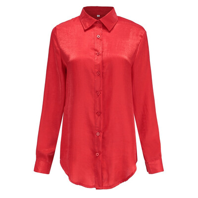 2019 Elegant Women Long Sleeve Button Red Satin Shirts Spring Casual Tops Women Sexy V neck Silk Blouse feminina blusas
2019 Elegant Women Long Sleeve Button Red Satin Shirts Spring Casual Tops Women Sexy V neck Silk Blouse feminina blusas