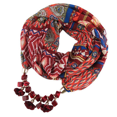 New Geometric Beads Necklaces Printing Flowers Pattern Wrap Chiffon Statement Scarf Necklace For Women Bohemian Jewelry
New Geometric Beads Necklaces Printing Flowers Pattern Wrap Chiffon Statement Scarf Necklace For Women Bohemian Jewelry