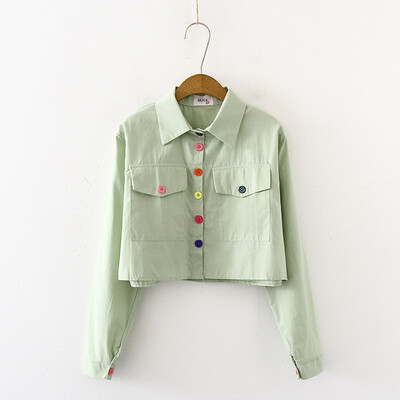 Women Blouses Autumn Long Sleeve Sweet Shirt Casual Turn-down Collar Female Korean Vogue Shirt Loose Single-breasted Tops
Women Blouses Autumn Long Sleeve Sweet Shirt Casual Turn-down Collar Female Korean Vogue Shirt Loose Single-breasted Tops