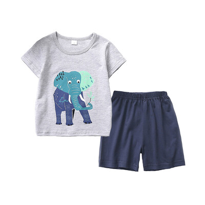 Summer Kids Boys 100 Cotton Animal Elephant Print Tops Blouse T-shirtShorts Casual Short Sleeve Outfits Sets
Summer Kids Boys 100 Cotton Animal Elephant Print Tops Blouse T-shirtShorts Casual Short Sleeve Outfits Sets