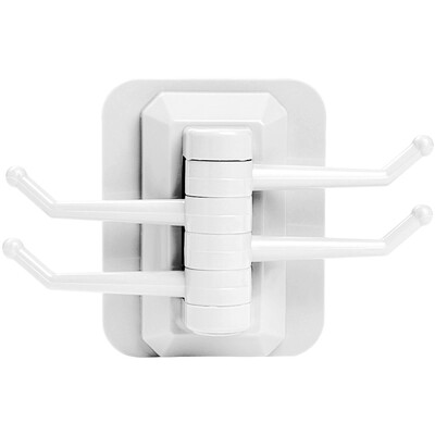 Gobestart Rotary 4-Hook kitchen bathroom wall rack towel rack without screw&trackless
Gobestart Rotary 4-Hook kitchen bathroom wall rack towel rack without screw&trackless