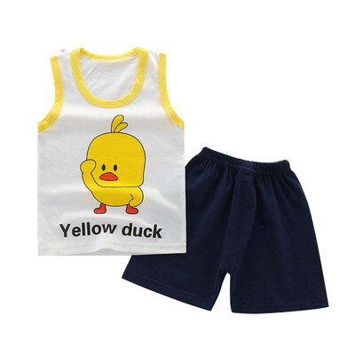 Boys Girls Sleeveless Clothing Children Summer Clothes Cartoon Clothing Set T-shitPants Cotton Casual Outfits Sets
Boys Girls Sleeveless Clothing Children Summer Clothes Cartoon Clothing Set T-shitPants Cotton Casual Outfits Sets