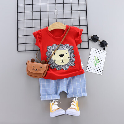 2PCS Cartoon Boy Clothes Set Animal Pattern T-shirt Striped Shorts Kids Clothes Set Casual Boy Clothes
2PCS Cartoon Boy Clothes Set Animal Pattern T-shirt Striped Shorts Kids Clothes Set Casual Boy Clothes