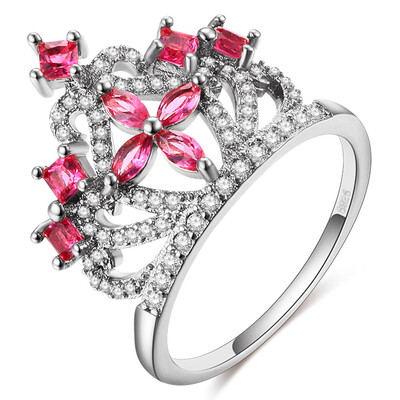Crown Ring Alloy Jewelry Colourful Diamond Ring Stone Wedding Ring
Crown Ring Alloy Jewelry Colourful Diamond Ring Stone Wedding Ring