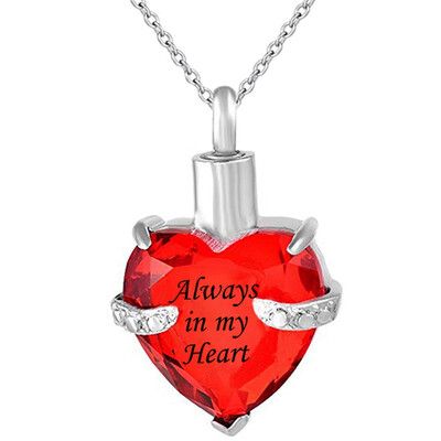 Always in my heart Necklace for Ashes Love Heart Cremation Memorial Keepsake Pendant Necklace Jewelry 12 Month
Always in my heart Necklace for Ashes Love Heart Cremation Memorial Keepsake Pendant Necklace Jewelry 12 Month
