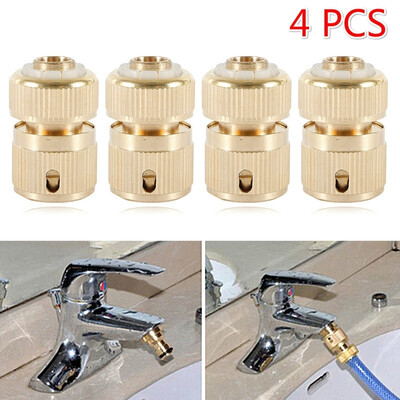 4PCS Brass Hose Connector Hose End Quick Connect Fitting 12" Hose Pipe Quick Connector for Gardening Home Watering Car Washing
4PCS Brass Hose Connector Hose End Quick Connect Fitting 12" Hose Pipe Quick Connector for Gardening Home Watering Car Washing