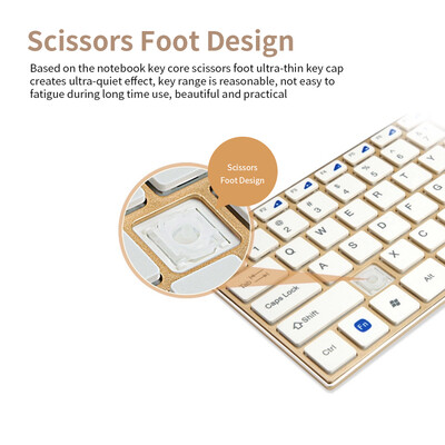 24G Mini Wireless Keyboard&Mouse Combo Alloy Panel Keyboard&Mouse Set for PC Laptop Gold
24G Mini Wireless Keyboard&Mouse Combo Alloy Panel Keyboard&Mouse Set for PC Laptop Gold
