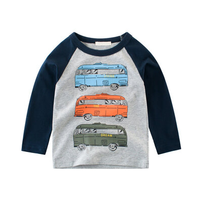 2018 Cartoon Cotton Autumn Shirt Boy Girls Kids Clothing Children T-shirts Dinosaur Print Long Sleeve T Shirts Stripes Tops
2018 Cartoon Cotton Autumn Shirt Boy Girls Kids Clothing Children T-shirts Dinosaur Print Long Sleeve T Shirts Stripes Tops