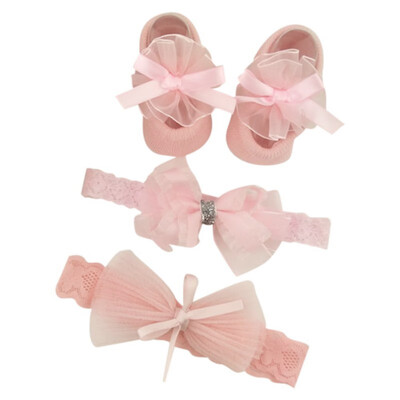 Newborn Baby Cartoon Bowknot Flower Design Cotton Socks With Hairband Photography Props Set
Newborn Baby Cartoon Bowknot Flower Design Cotton Socks With Hairband Photography Props Set