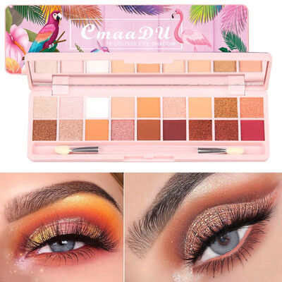 18 Colors Glitter Matte Shimmer Eyeshadow Palette Powder Long-lasting Waterproof Easy To Color Nude Eye Pigmented
18 Colors Glitter Matte Shimmer Eyeshadow Palette Powder Long-lasting Waterproof Easy To Color Nude Eye Pigmented