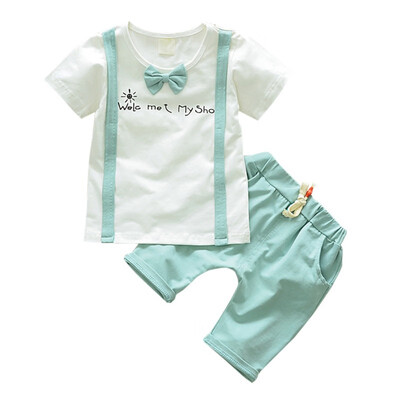 Cotton O-Neck 1-4T Bow light blue Summer Casual Baby Boy Cute T-Shirt And Pant Kit Kids Toddler Two-piece Outfit Set SMLXL
Cotton O-Neck 1-4T Bow light blue Summer Casual Baby Boy Cute T-Shirt And Pant Kit Kids Toddler Two-piece Outfit Set SMLXL