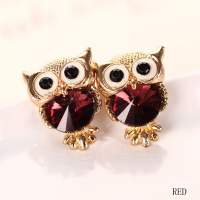 Colorful Crystal Women Girls Charms Owl Stud Earrings Cute Jewelry Personality White Gold Color Ear Accessories
Colorful Crystal Women Girls Charms Owl Stud Earrings Cute Jewelry Personality White Gold Color Ear Accessories