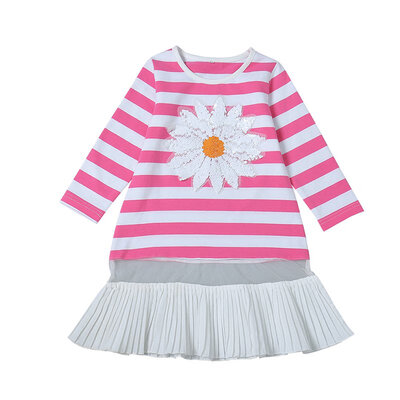 Spring Girls Sweet Cute Long Sleeve Striped Sequins Small Chrysanthemum Design Mesh Dress
Spring Girls Sweet Cute Long Sleeve Striped Sequins Small Chrysanthemum Design Mesh Dress