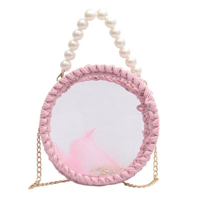 2019 summer new fashion feather pearl hand-woven transparent jelly bag portable chain shoulder Messenger bag
2019 summer new fashion feather pearl hand-woven transparent jelly bag portable chain shoulder Messenger bag