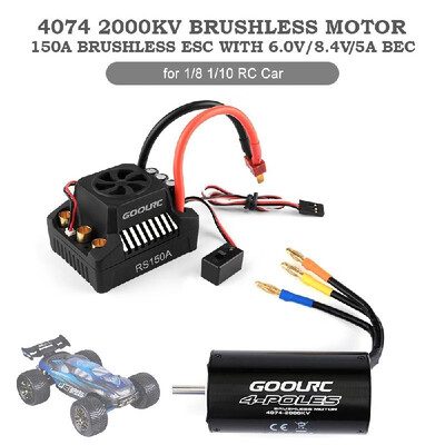GoolRC 4074 2000KV Brushless Motor&150A Brushless Splash-Proof Electronic Speed Controller ESC with 60V84V5A BEC for 18 1
GoolRC 4074 2000KV Brushless Motor&150A Brushless Splash-Proof Electronic Speed Controller ESC with 60V84V5A BEC for 18 1