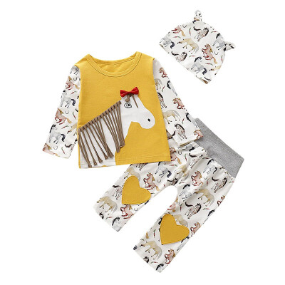 Fashion Baby Girl Boy Long Sleeves Patchwork Animal Print Autumn T-shirt Tops Trousers With Hat Outfits Clothes
Fashion Baby Girl Boy Long Sleeves Patchwork Animal Print Autumn T-shirt Tops Trousers With Hat Outfits Clothes