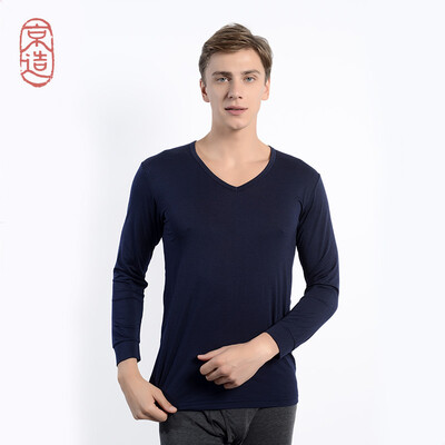 JZAO mens thermal underwear heating fiber thin section Slim long-sleeved T-shirt Navy blue V-neck  code 
JZAO mens thermal underwear heating fiber thin section Slim long-sleeved T-shirt Navy blue V-neck  code