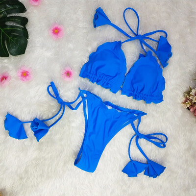 2019 New Summer Women Sexy Ruffles Set Solid Push-Up Padded Swimwear Swimsuit Bathing Beach Hot sale drop shipping
2019 New Summer Women Sexy Ruffles Set Solid Push-Up Padded Swimwear Swimsuit Bathing Beach Hot sale drop shipping