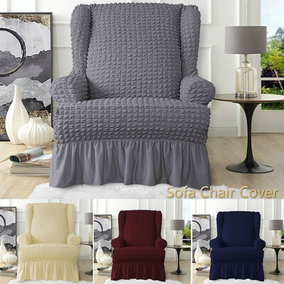 Stylish Stretch Wing Chair Cover Skirt Style Wingback Armchair Chair Slipcovers with Ruffle Skirt Durable Furniture Cover
Stylish Stretch Wing Chair Cover Skirt Style Wingback Armchair Chair Slipcovers with Ruffle Skirt Durable Furniture Cover