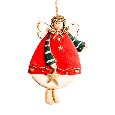 New 1PC Rustic Painted Angel Christmas Pendants Resin Christmas tree pendant Drop Ornaments Xmas Party Hanging Decorations Crafts
New 1PC Rustic Painted Angel Christmas Pendants Resin Christmas tree pendant Drop Ornaments Xmas Party Hanging Decorations Crafts