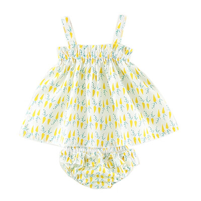 2PcsSet Summer Baby Girls Casual Sleeveless Cotton Tops Floral Dress With Shorts Briefs Outfits Set
2PcsSet Summer Baby Girls Casual Sleeveless Cotton Tops Floral Dress With Shorts Briefs Outfits Set