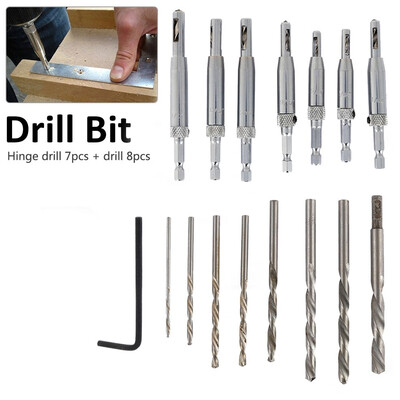 15pcs Self-centering Hinge Hardware Drill Set Adjustable Door&Window Drill for Hinge Handle Drawer Slider Woodworking
15pcs Self-centering Hinge Hardware Drill Set Adjustable Door&Window Drill for Hinge Handle Drawer Slider Woodworking