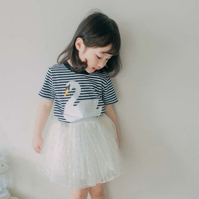 Children Girls Casual Summer Striped Animal Print Short Sleeve T-shirtMesh Skirts Suits 2Pcs Costume Set for 2-7T
Children Girls Casual Summer Striped Animal Print Short Sleeve T-shirtMesh Skirts Suits 2Pcs Costume Set for 2-7T