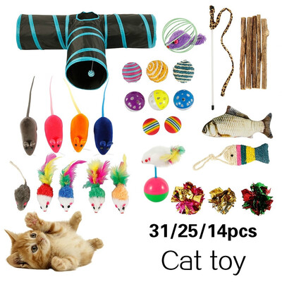 312514 Pcs Cat Interactive Toys Including Cat Wand Cat Feather Cat Balls Fake Mice Rattle Cat Toys for Indoor Cats&Kitty
312514 Pcs Cat Interactive Toys Including Cat Wand Cat Feather Cat Balls Fake Mice Rattle Cat Toys for Indoor Cats&Kitty