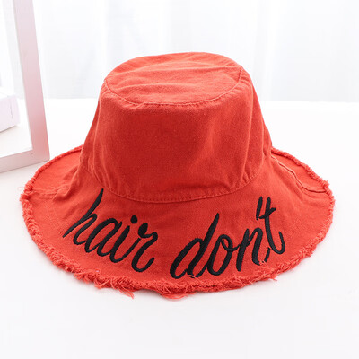 New Korean denim womens summer letter embroidered burr outdoor basin hat fishermans hat sun shading sun protection hat
New Korean denim womens summer letter embroidered burr outdoor basin hat fishermans hat sun shading sun protection hat