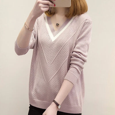 Autumn Winter Sweater Women Pullovers Hollow Sweaters Women Loose Knitted Warm Sweater Female V-neck Small Fresh Sweater
Autumn Winter Sweater Women Pullovers Hollow Sweaters Women Loose Knitted Warm Sweater Female V-neck Small Fresh Sweater