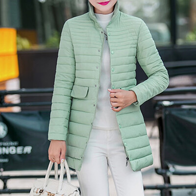 Toponeto Women Stand Collar Winter Solid Print Cardigan Button Pocket Long Sleeve Coat 
Toponeto Women Stand Collar Winter Solid Print Cardigan Button Pocket Long Sleeve Coat