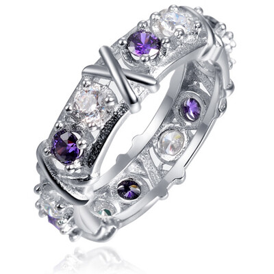 White Sapphire Birthstone 925 Silver Two Tone Wedding Bridal Ring Gift Size 6-9 
White Sapphire Birthstone 925 Silver Two Tone Wedding Bridal Ring Gift Size 6-9