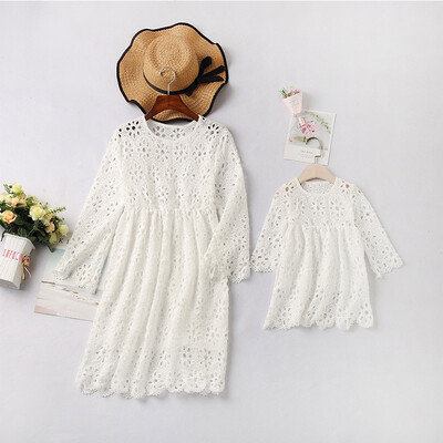 Summer Fashion Cute Sweet Mother And Daughter Family Set Half Sleeve Lace Hollow Dresses Children Princess Dress
Summer Fashion Cute Sweet Mother And Daughter Family Set Half Sleeve Lace Hollow Dresses Children Princess Dress